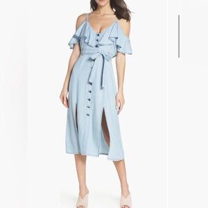 BB Dakota by Steve MaddenCaite
Chambray Cold Shoulder Dress